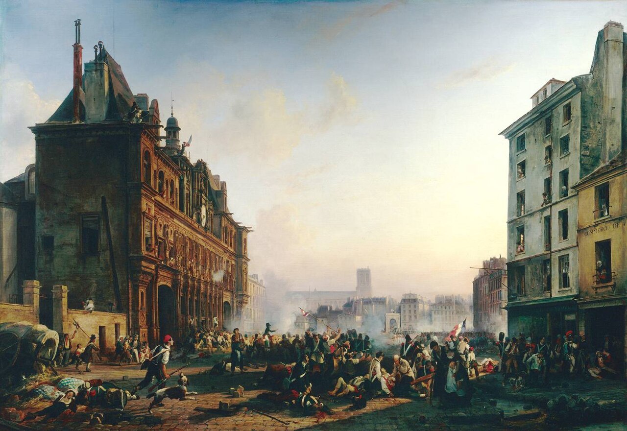 Attack on the Town Hall, July 28, 1830 by Charles Louis Mozin