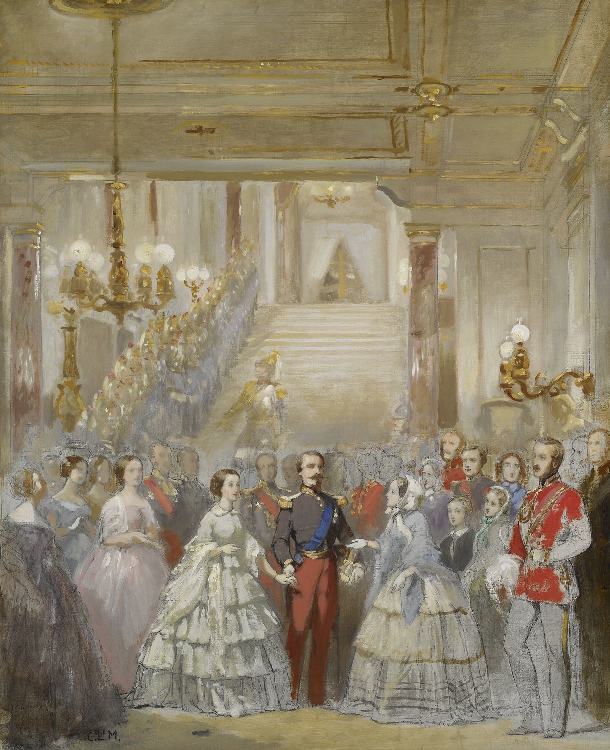The Reception of Queen Victoria by Napoleon III at St Cloud, 18 August 1855 by Charles Louis Müller