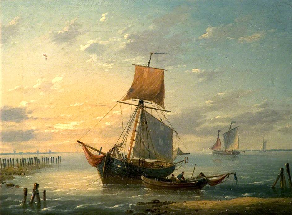 Seascape by Charles-Louis Verboeckhoven