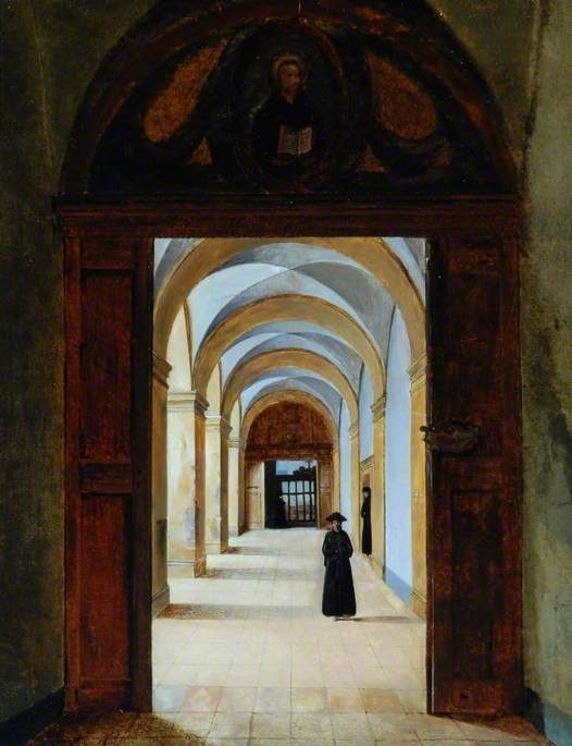 Cloisters of a Cathedral by Charles-Marie Bouton