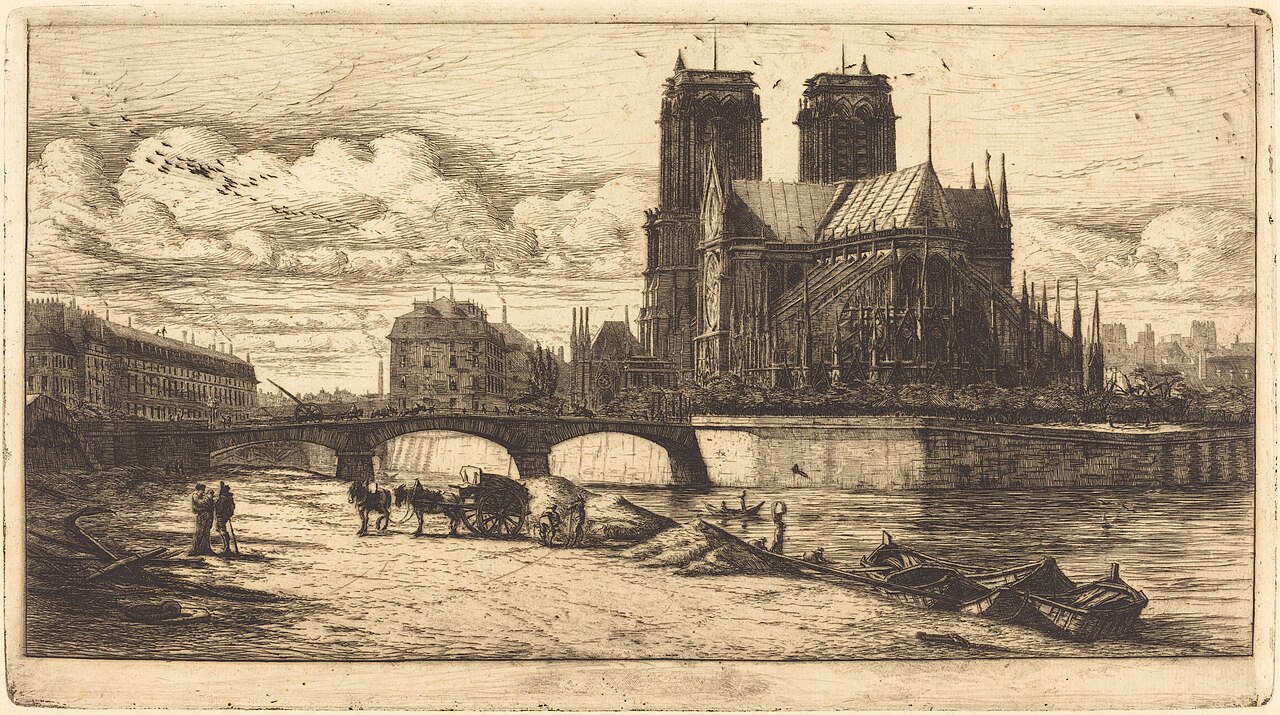 L'abside de Notre-Dame de Paris (The Apsis ofthe Cathedral of Notre Dame, Paris) by Charles Méryon
