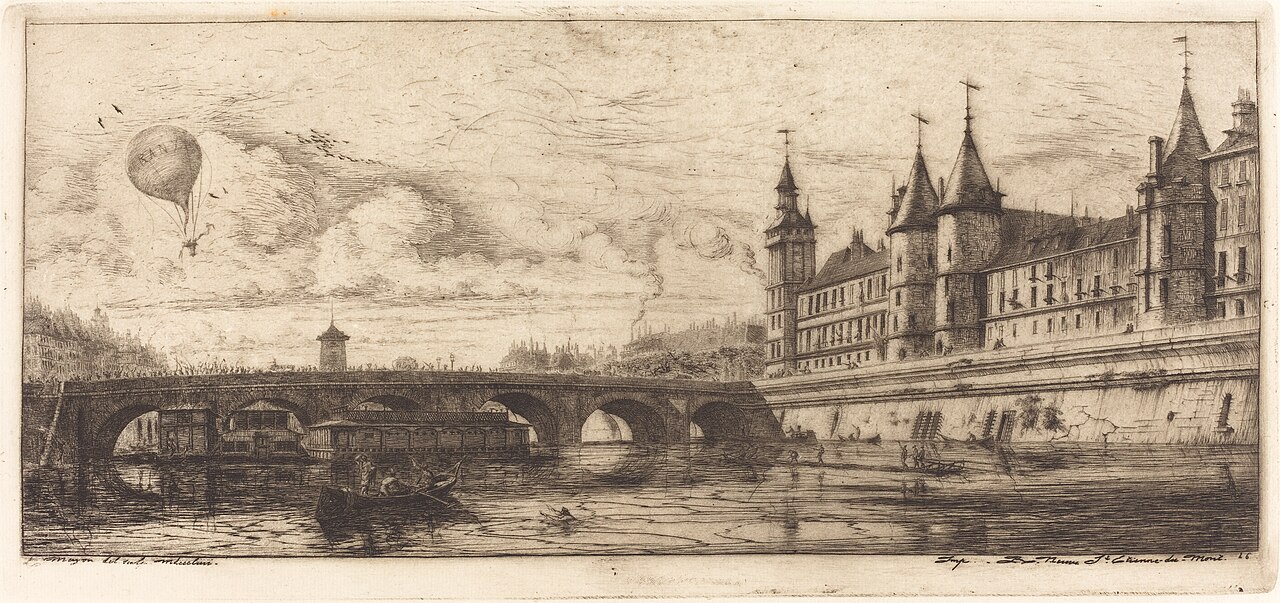 Le Pont-au-Change, Paris by Charles Méryon