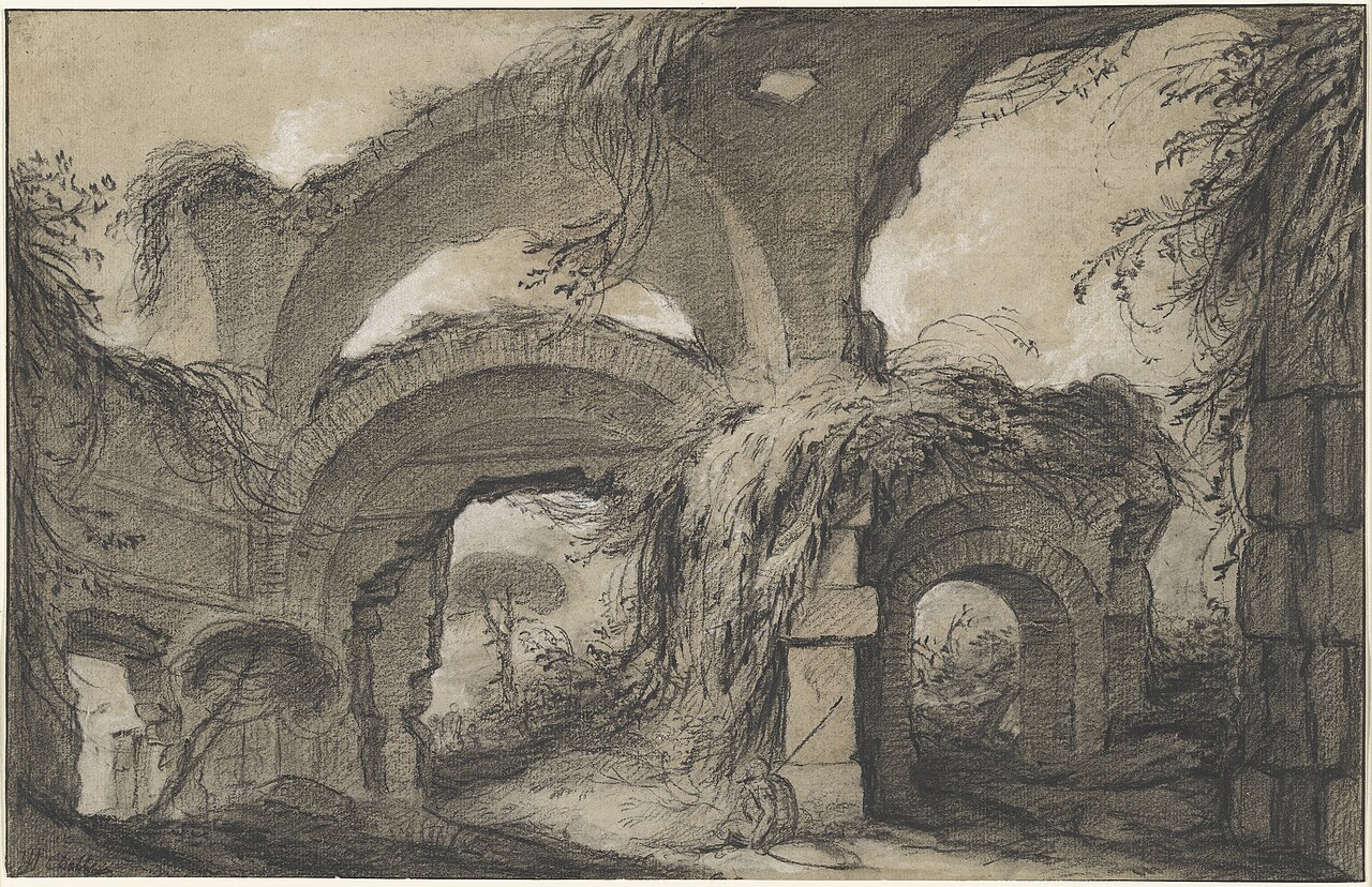 Arches of the Larger Baths at Hadrian's Villa by Charles-Michel-Ange Challe