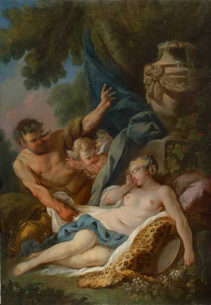 Jupiter and Antiope by Charles-Michel-Ange Challe