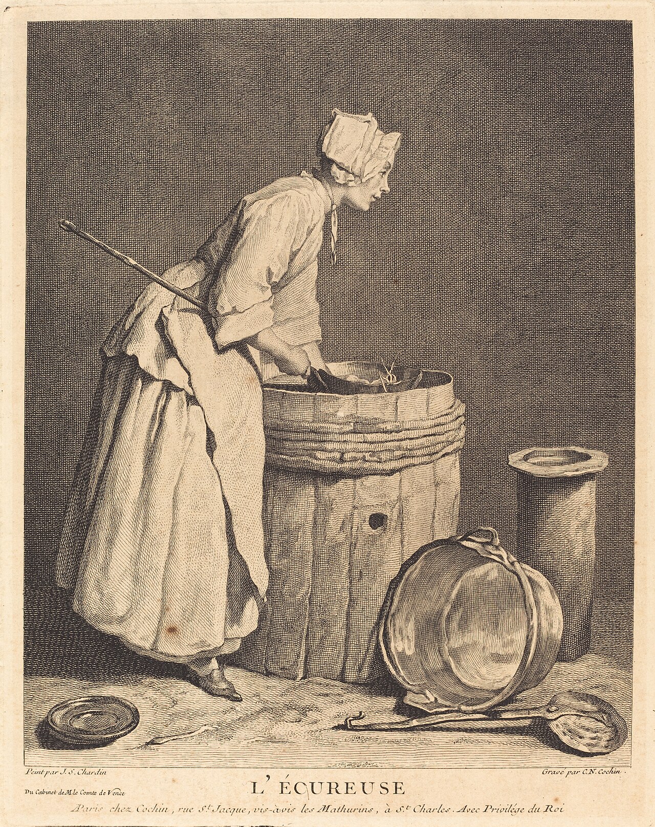 L'Ecureuse by Charles-Nicolas Cochin the Elder