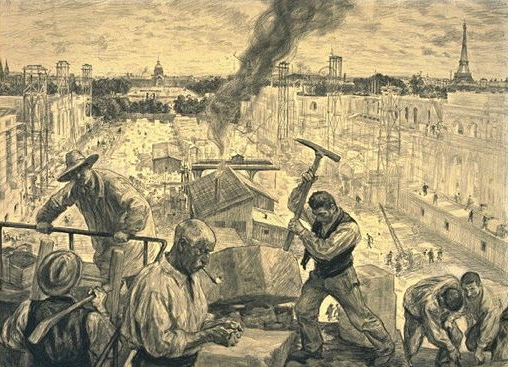 Construction Site for the 1900 Paris World's Fair by Charles Paul Renouard