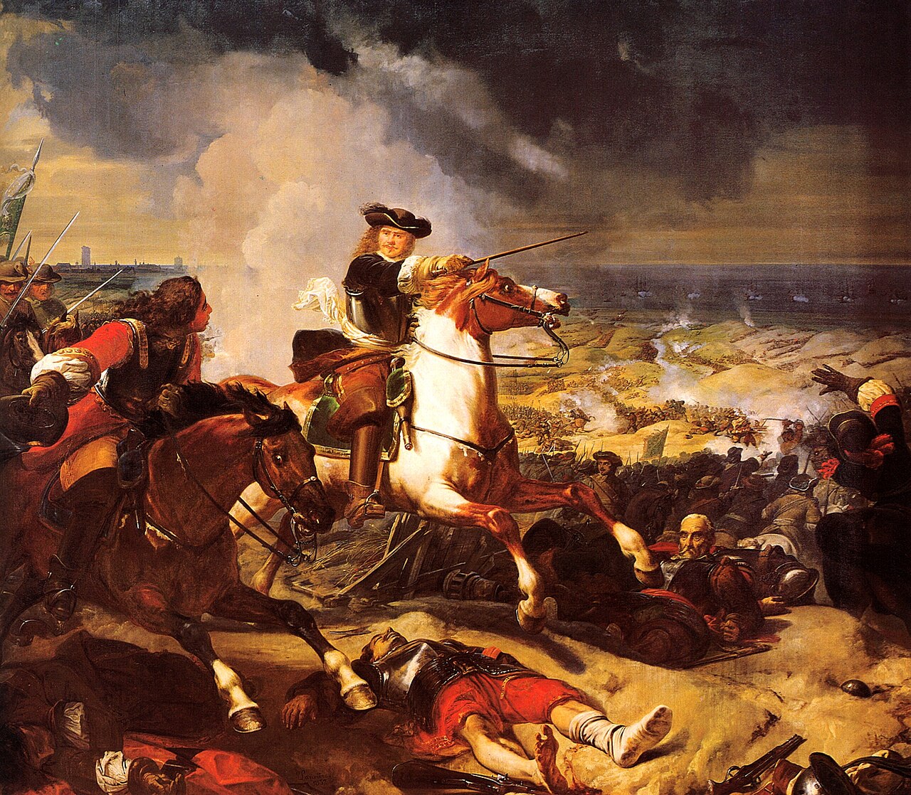 Battle of the Dunes at the siege of Dunkirk, June 14, 1658 by Charles-Philippe Larivière