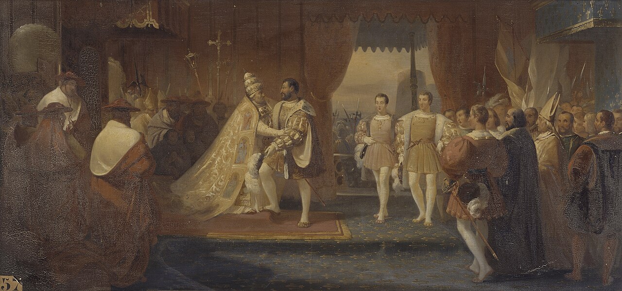 Meeting of Francis I and Pope Clement VII in Marseilles on 13 October 1533 by Charles-Philippe Larivière