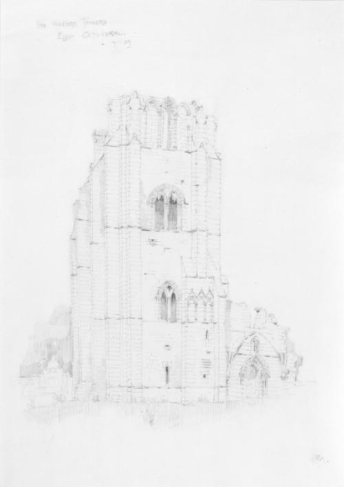 The Western Towers, Elgin Cathedral by Charles Rennie Mackintosh - Charles Rennie Mackintosh by Charles Rennie Mackintosh