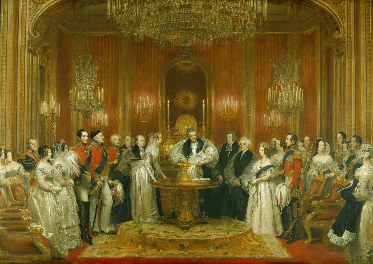 The Christening of Victoria, Princess Royal, 10 February 1841 by Charles Robert Leslie