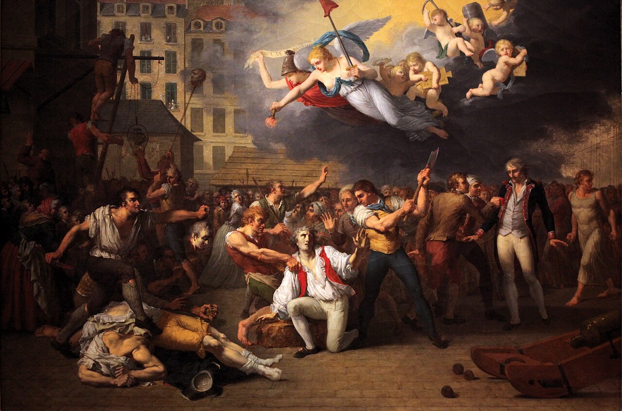 Le marquis de Pelleport (1754-1807) tente, en vain, de sauver le major de la Bastille, Antoine-Jérôme de Losme-Salbray, le 14 juillet 1789 by Charles Thévenin
