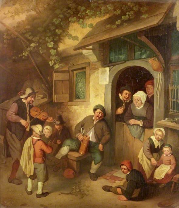 The Itinerant Fiddler (copy after Adriaen van Ostade) by Charles Venneman