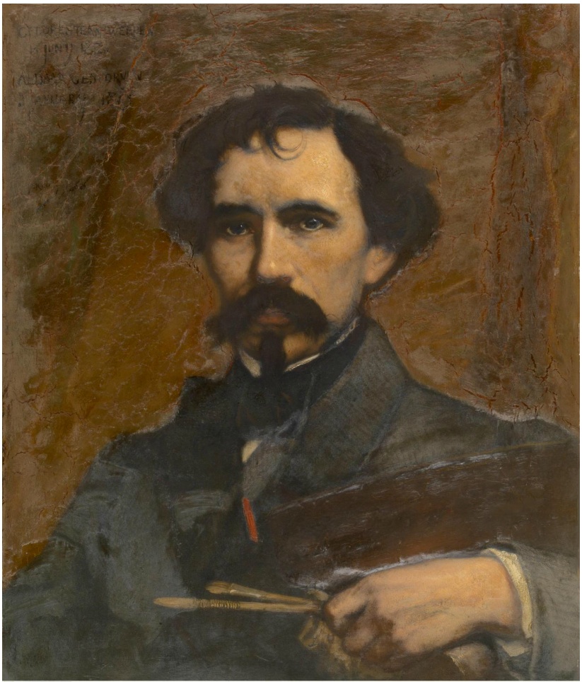 Portrait of the painter Joseph Lies by Charles Verlat