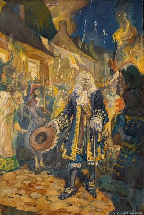Reception of Count de Frontenac during his return to Quebec in October 1689. by Charles William Jefferys