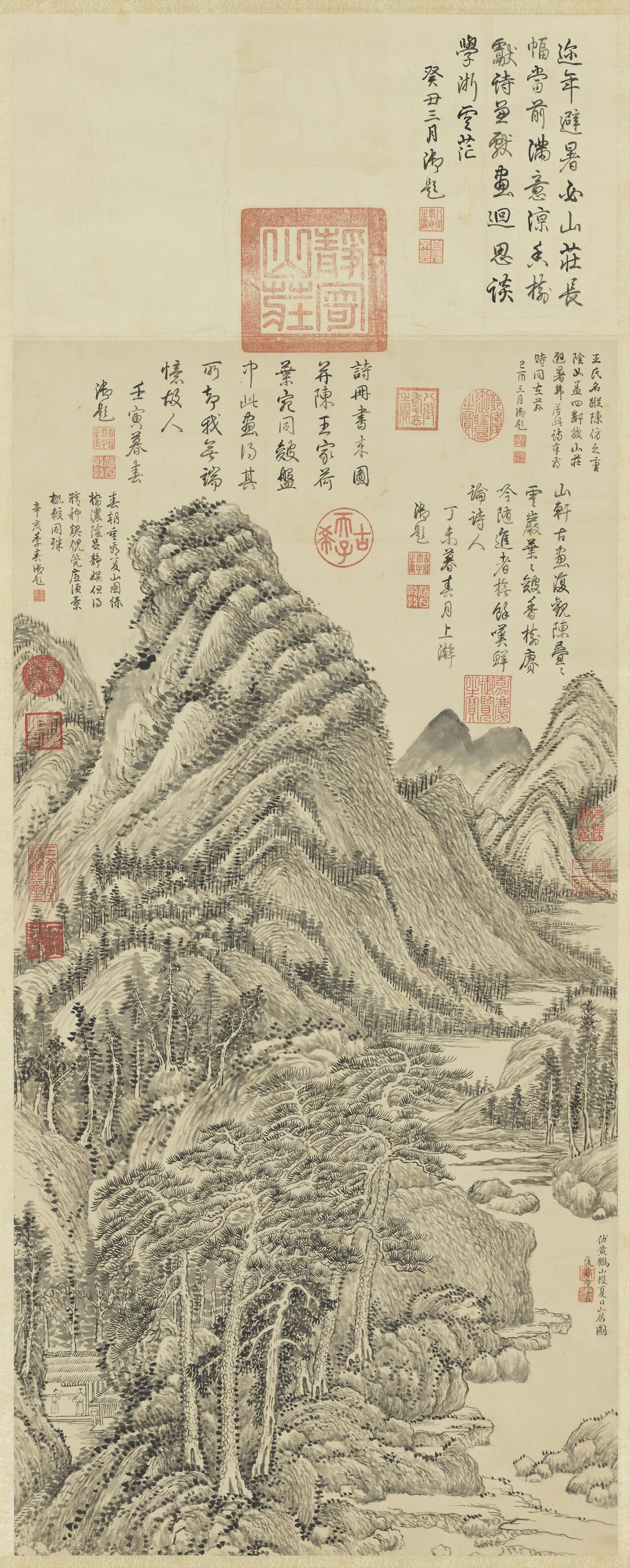 Landscape after Wang Meng's 'Summer Retreat in the Mountains' by Chen Shu
