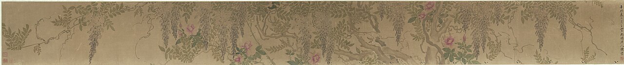 Wisteria and Rose by Chen Shu