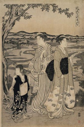 Parrot Komachi by Chōbunsai Eishi