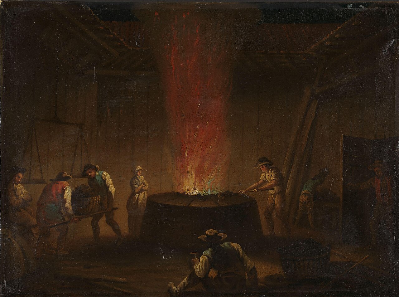 Blast Furnace in Bærum by Christian August Lorentzen