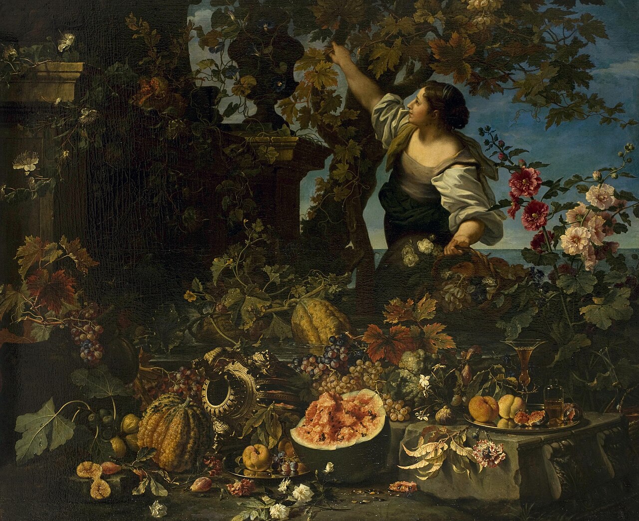 Still Life with a Woman Figure by Christian Berentz