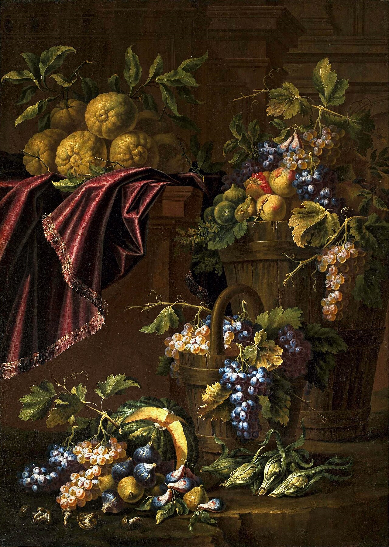 Still life with grapes. by Christian Berentz