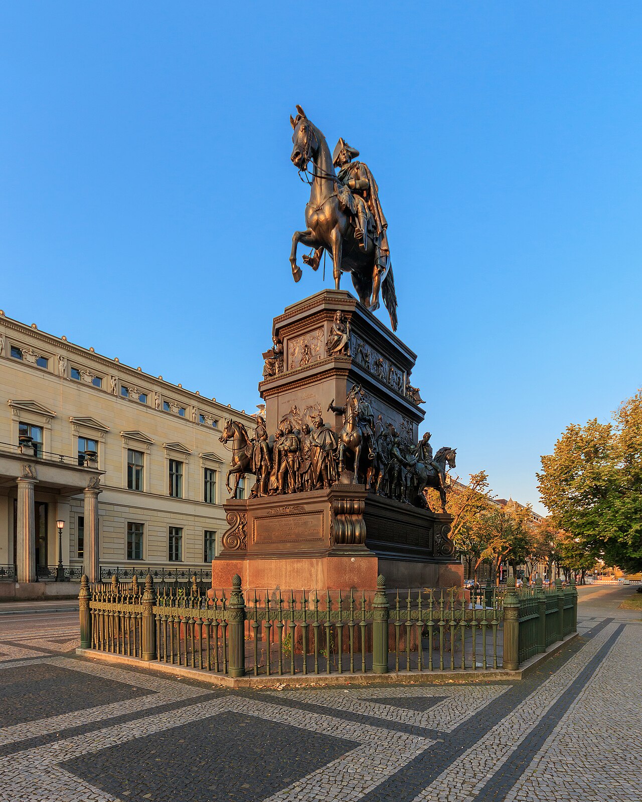 equestrian statue of Frederick the Great by Christian Daniel Rauch