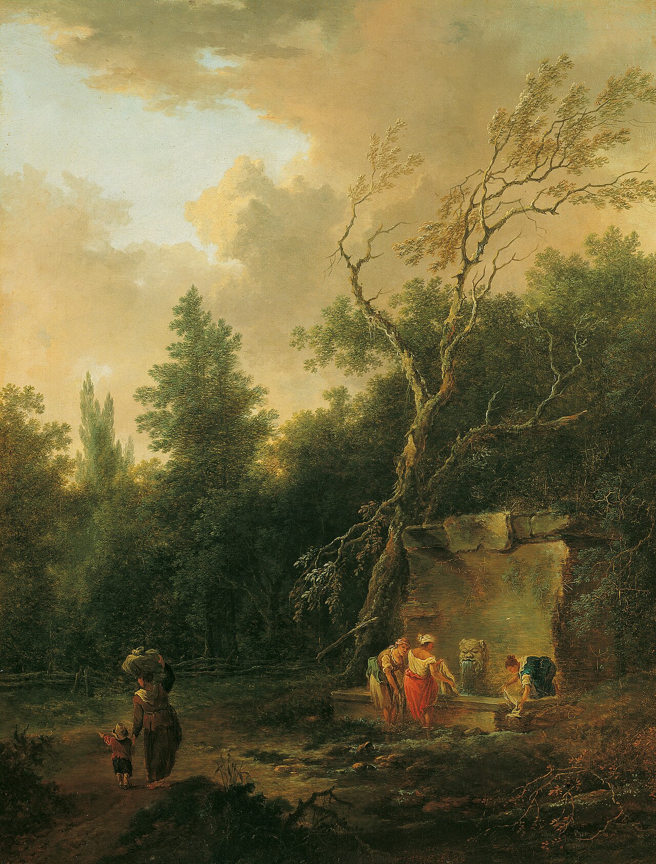 Tree Landscape with Fountain by Christian Hilfgott Brand