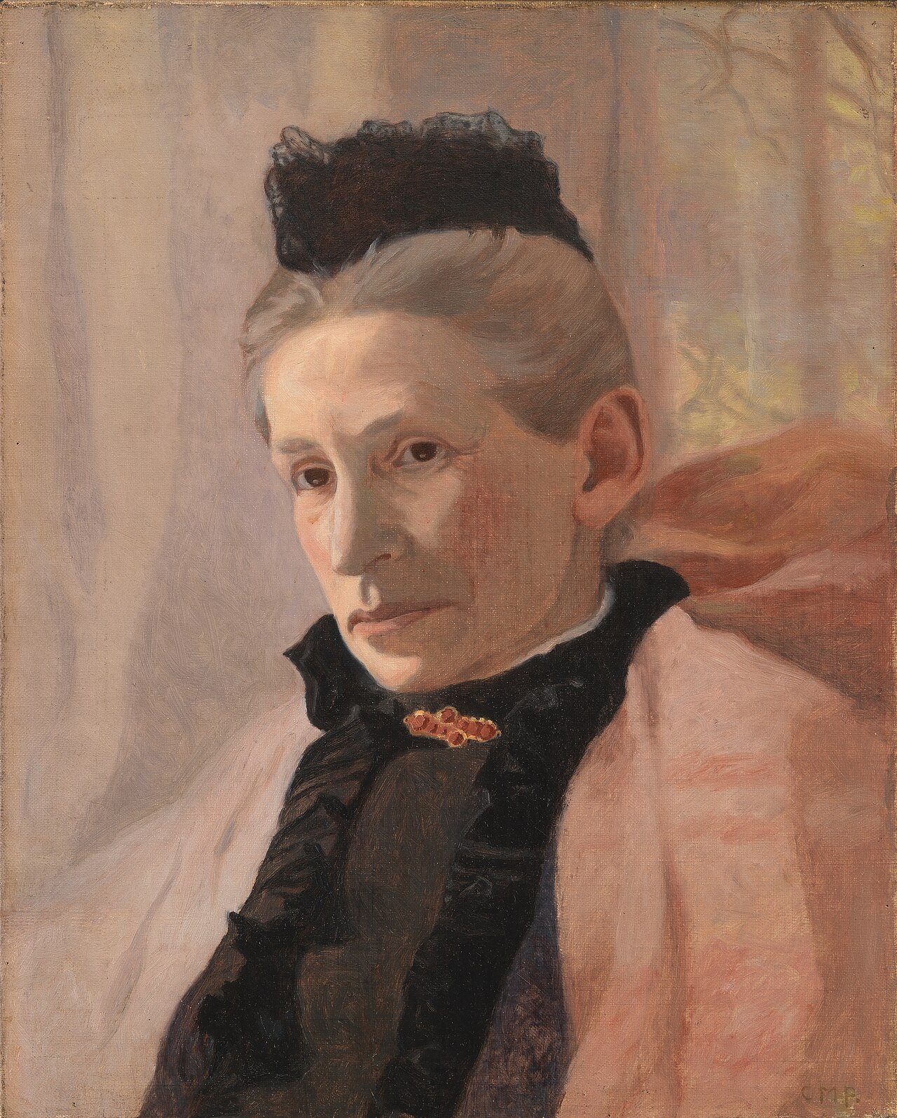 Frederikke von Scholten, née Arendrup, the Artist's Mother-in-Law by Christian Mourier-Petersen