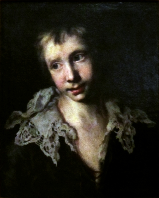 A boy in a lace collar. by Christian Seybold