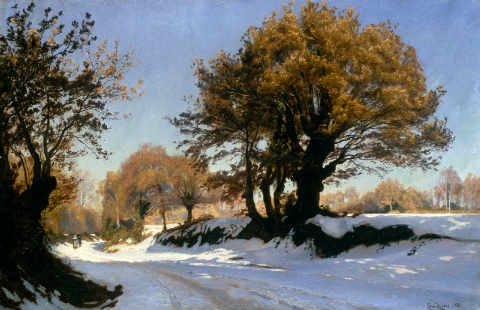 Winter Scene from Brittany, the First Snow by Christian Zacho