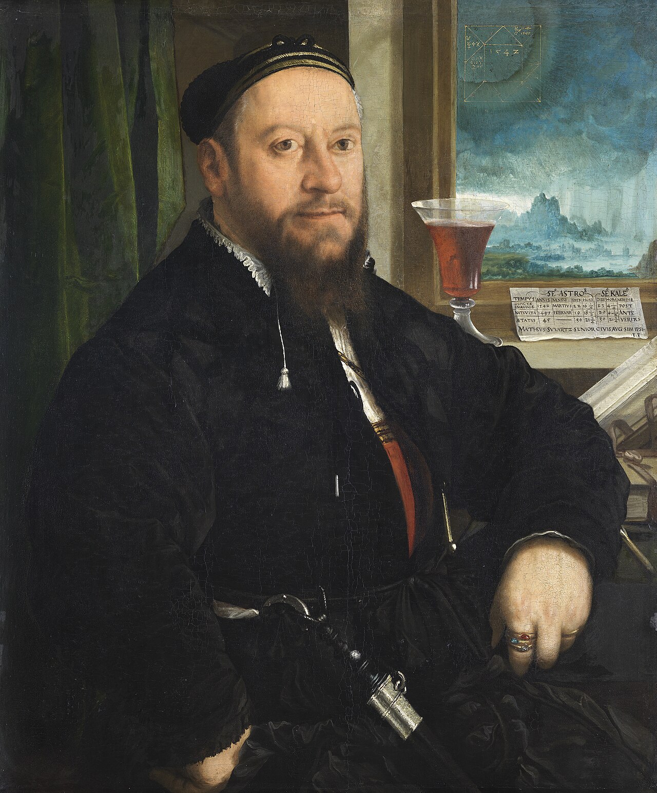 Portrait of Matthäus Schwarz by Christoph Amberger