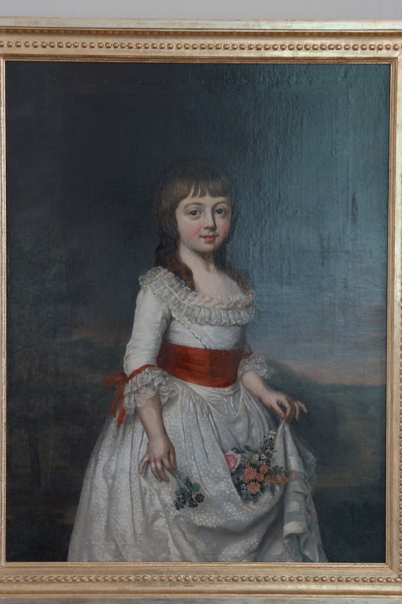 Portrait of Duchess Charlotte Frederica of Mecklenburg-Schwerin as a child (Ludwigslust) by Christoph Friedrich Reinhold Lisiewski