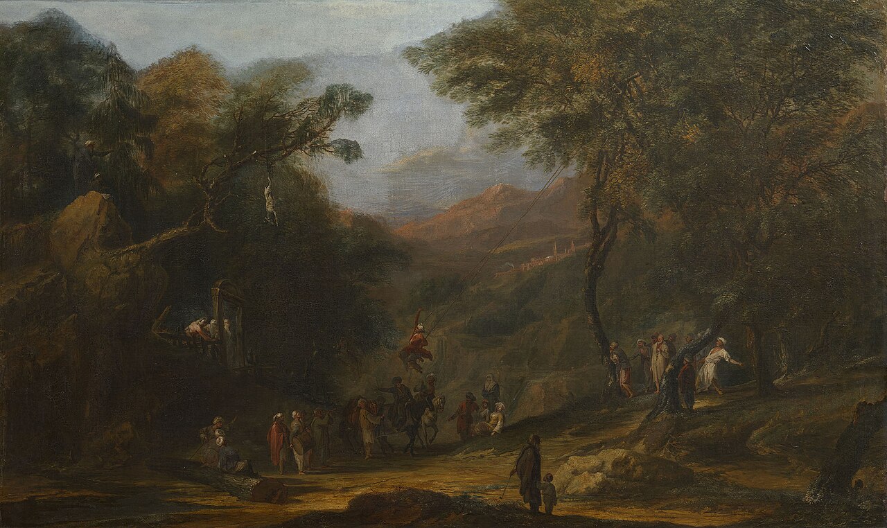 A Landscape with Turkish Musicians by Christoph Ludwig Agricola