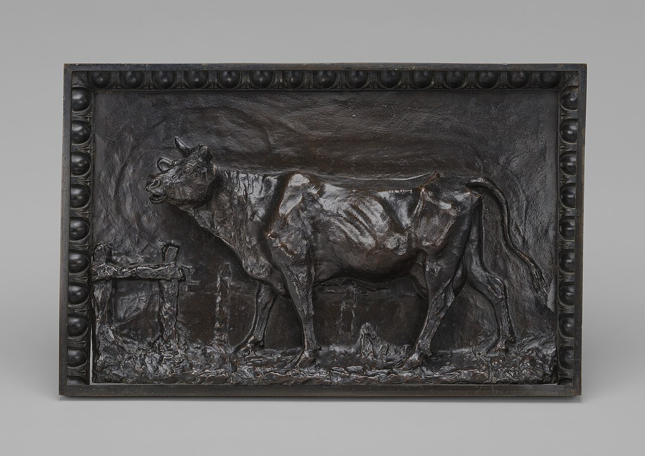 Cow Lowing over a Fence by Christopher Fratin