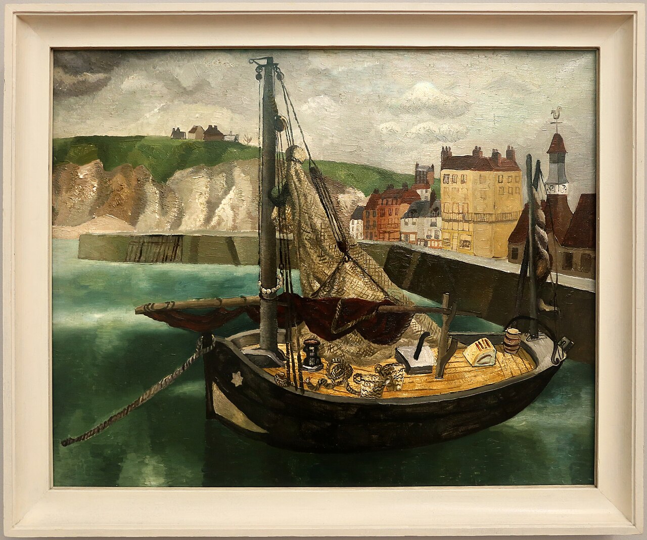 A Fishing Boat in Dieppe Harbour by Christopher Wood