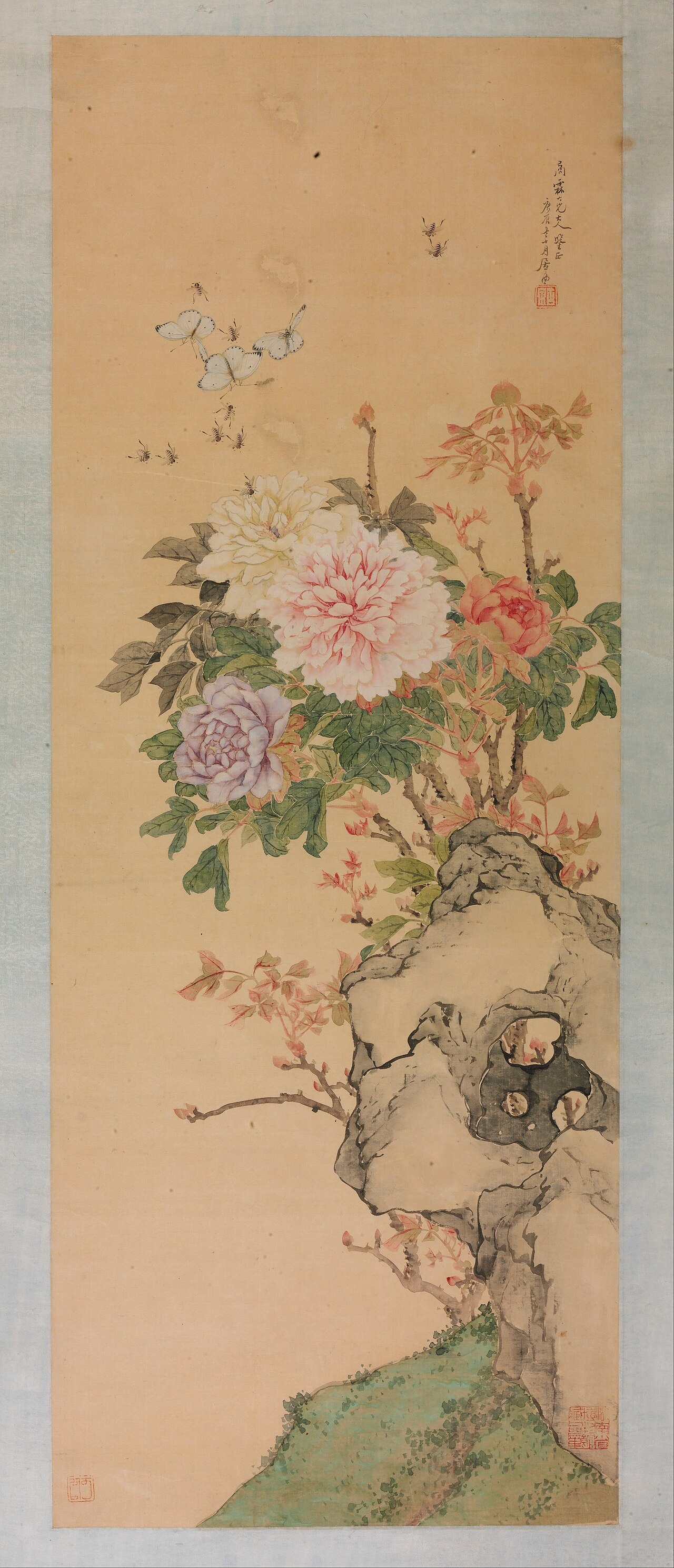 Peony and Butterflies by Chu Lien