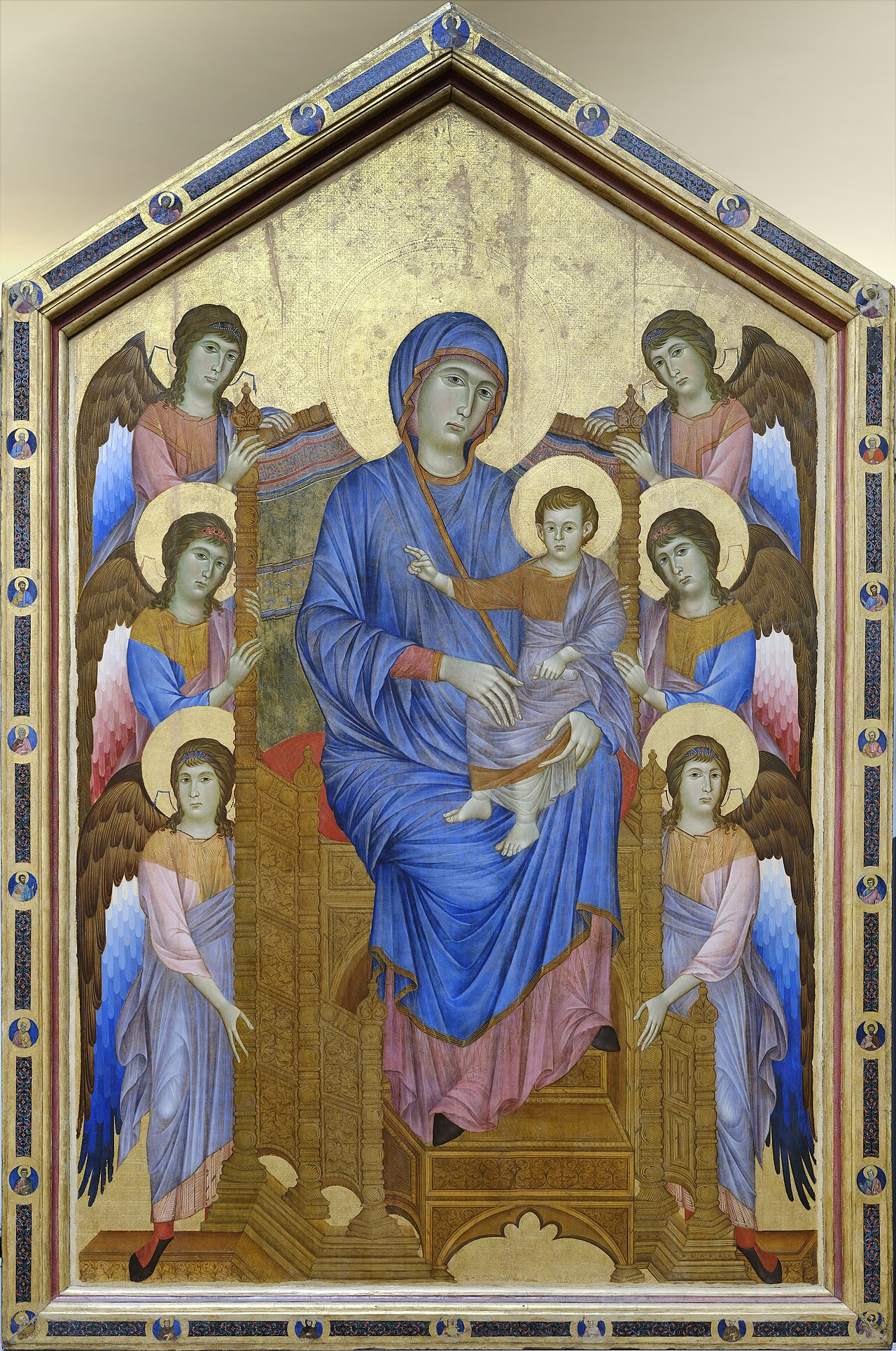 The Madonna and Child in Majesty Surrounded by Angels by Cimabue