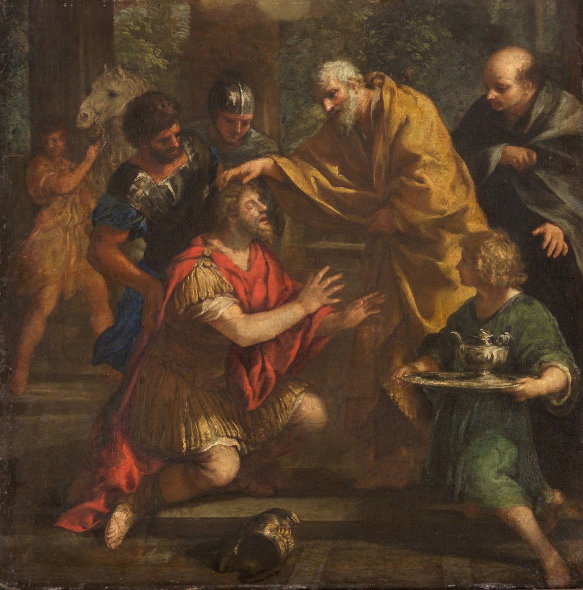 Ananias of Damascus lays his hand on Saul by Ciro Ferri