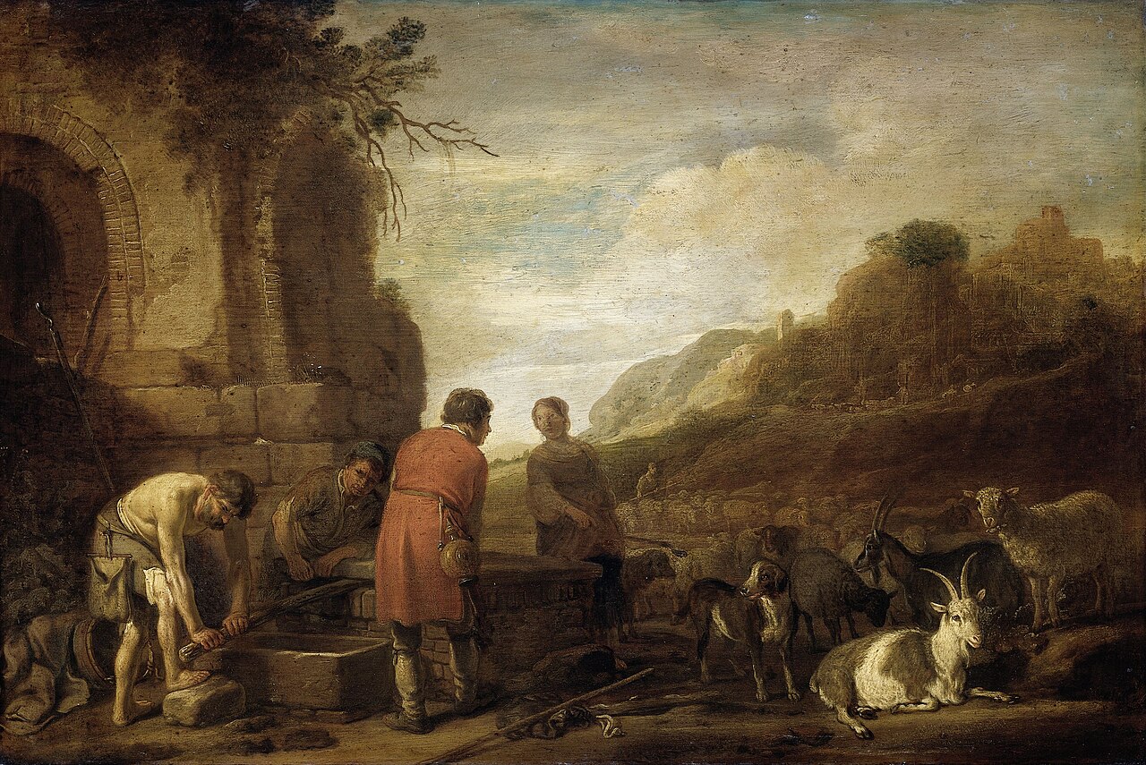 The meeting of Jacob and Rachel by Claes Corneliszoon Moeyaert
