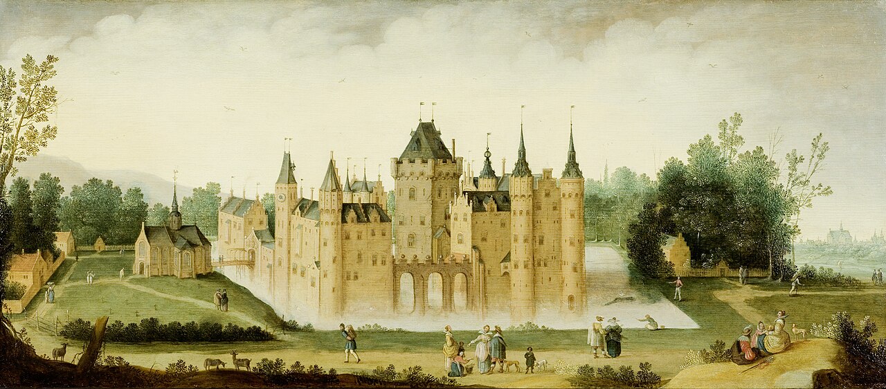 View of the Castle of Egmond aan den Hoef by Claes Jacobsz van der Heck