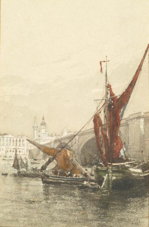 Clara Montalba - London Bridge by Clara Montalba