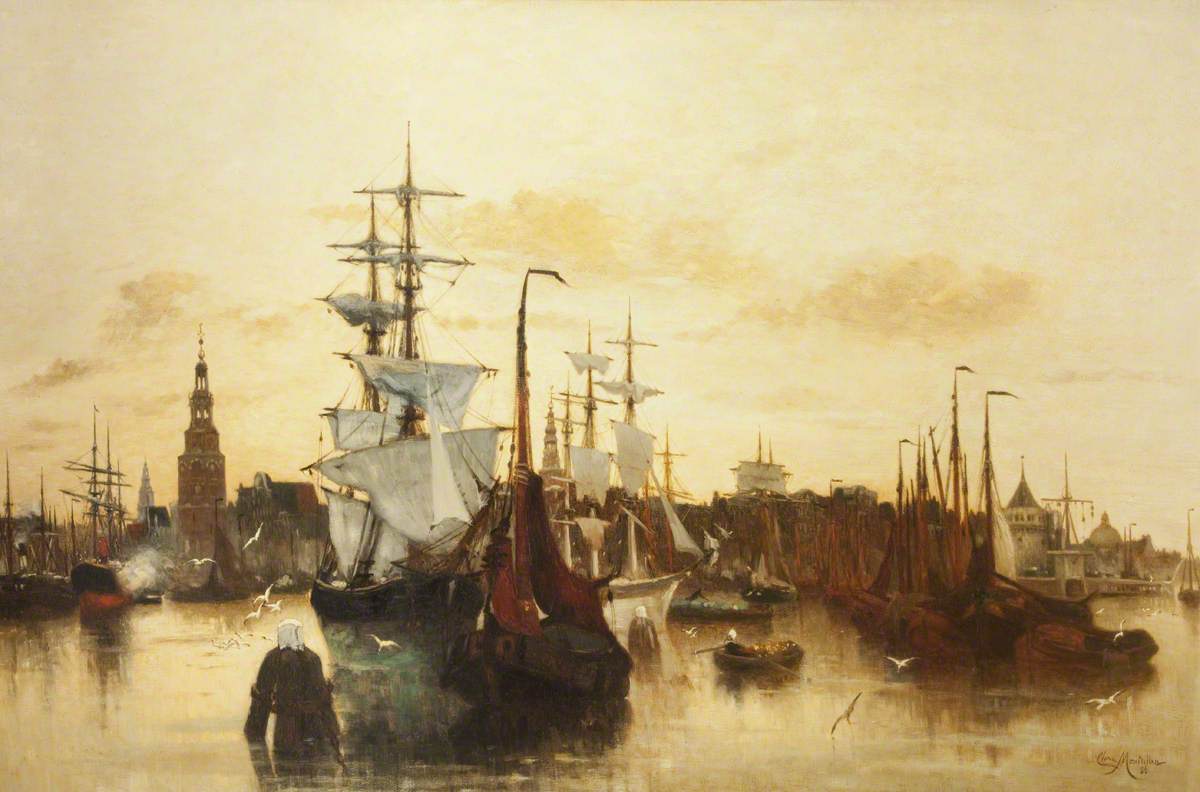 The Port of Amsterdam by Clara Montalba