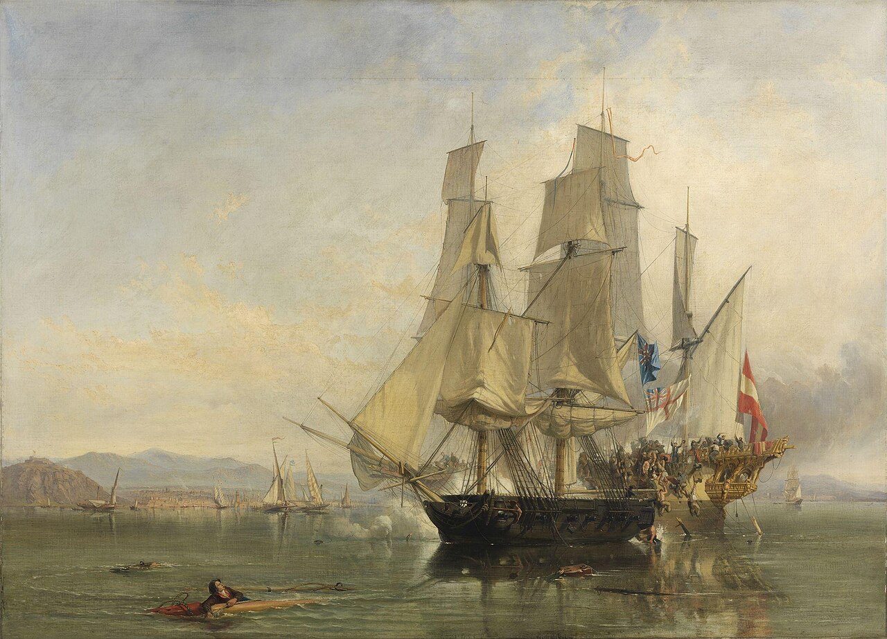 The Action and Capture of the Spanish Xebeque Frigate El Gamo by Clarkson Frederick Stanfield