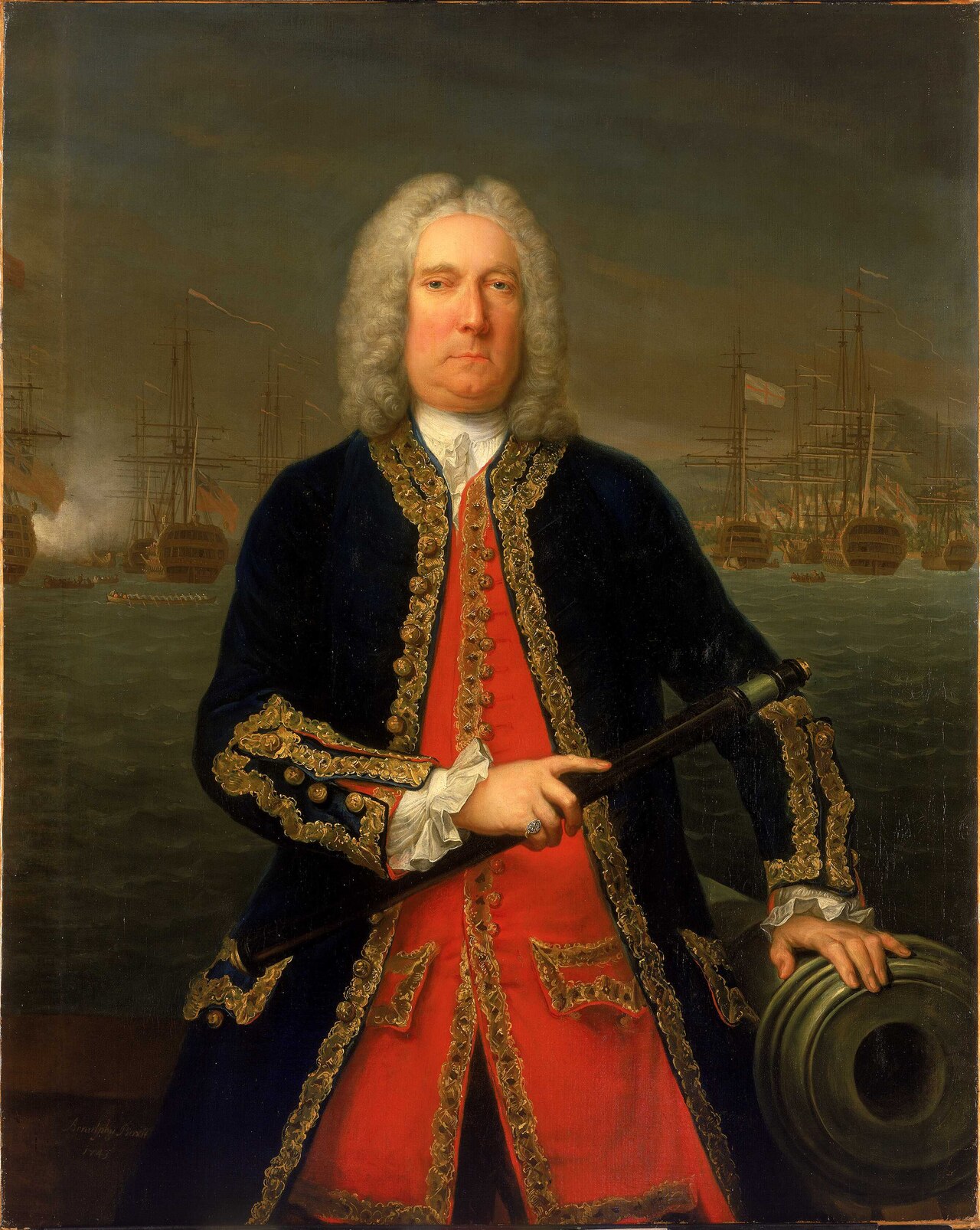 Admiral Thomas Mathews, 1676-1751 by Claude Arnulphy