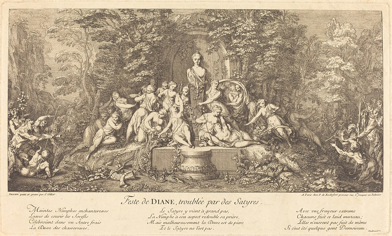 Feste de Diane, Troublee par des Satyres (Feast of Diana Disrupted by Satyrs) by Claude Gillot