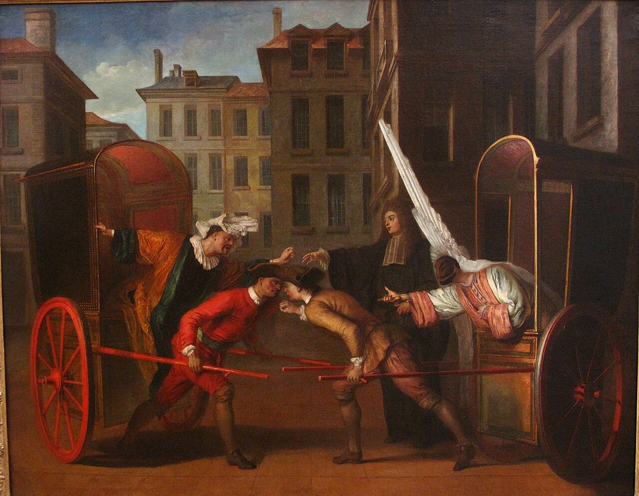 Les Deux carrosses by Claude Gillot