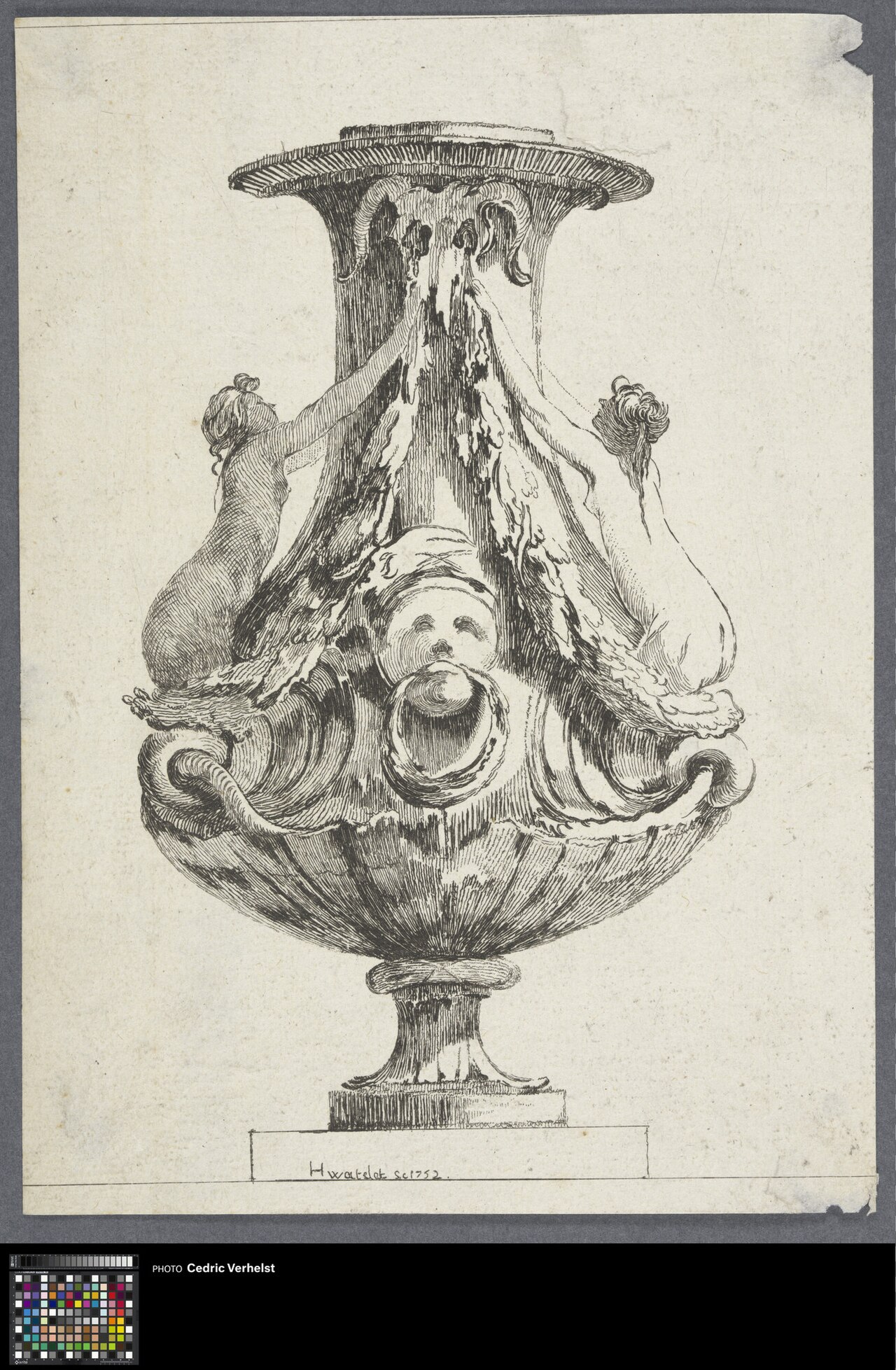 Grotesque vase by Claude-Henri Watelet