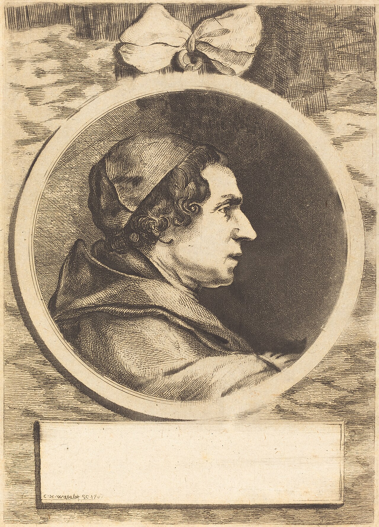 Portrait of an Abbot by Claude-Henri Watelet