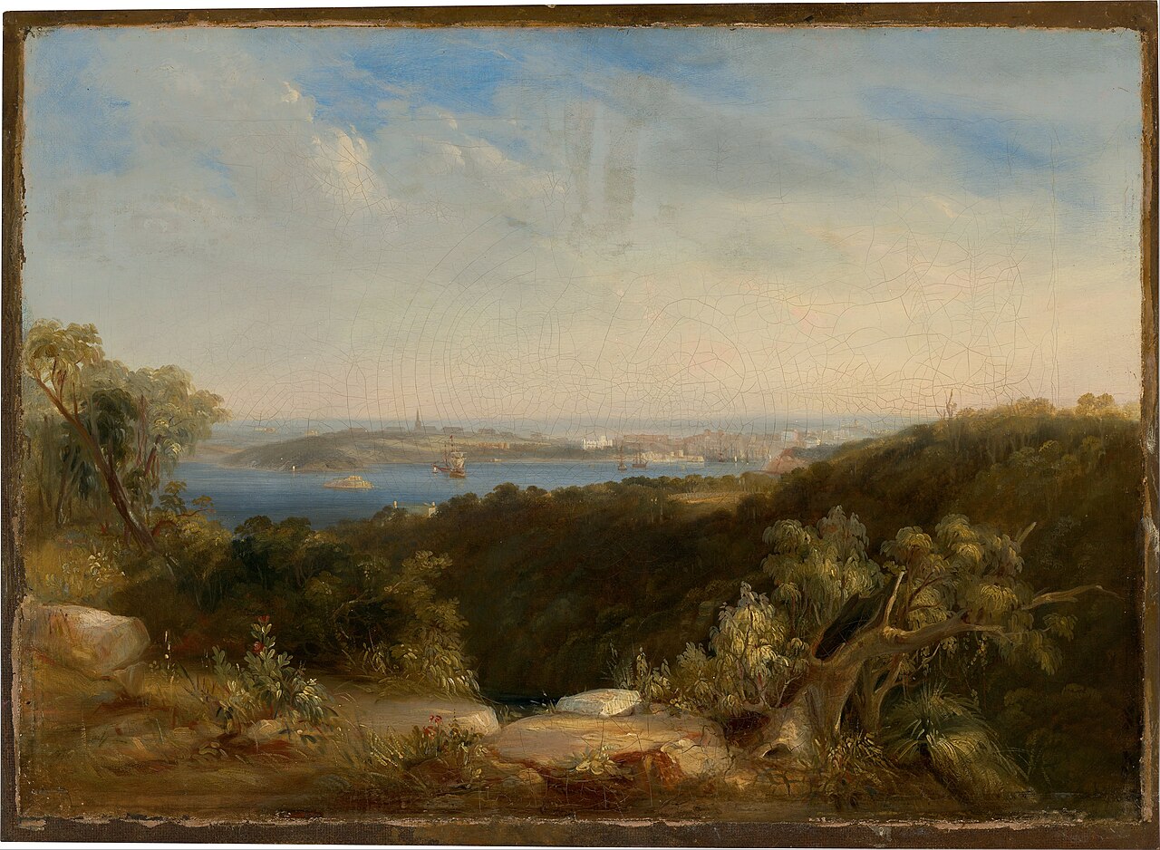 View of Sydney Harbour showing Sydney Cove by Conrad Martens
