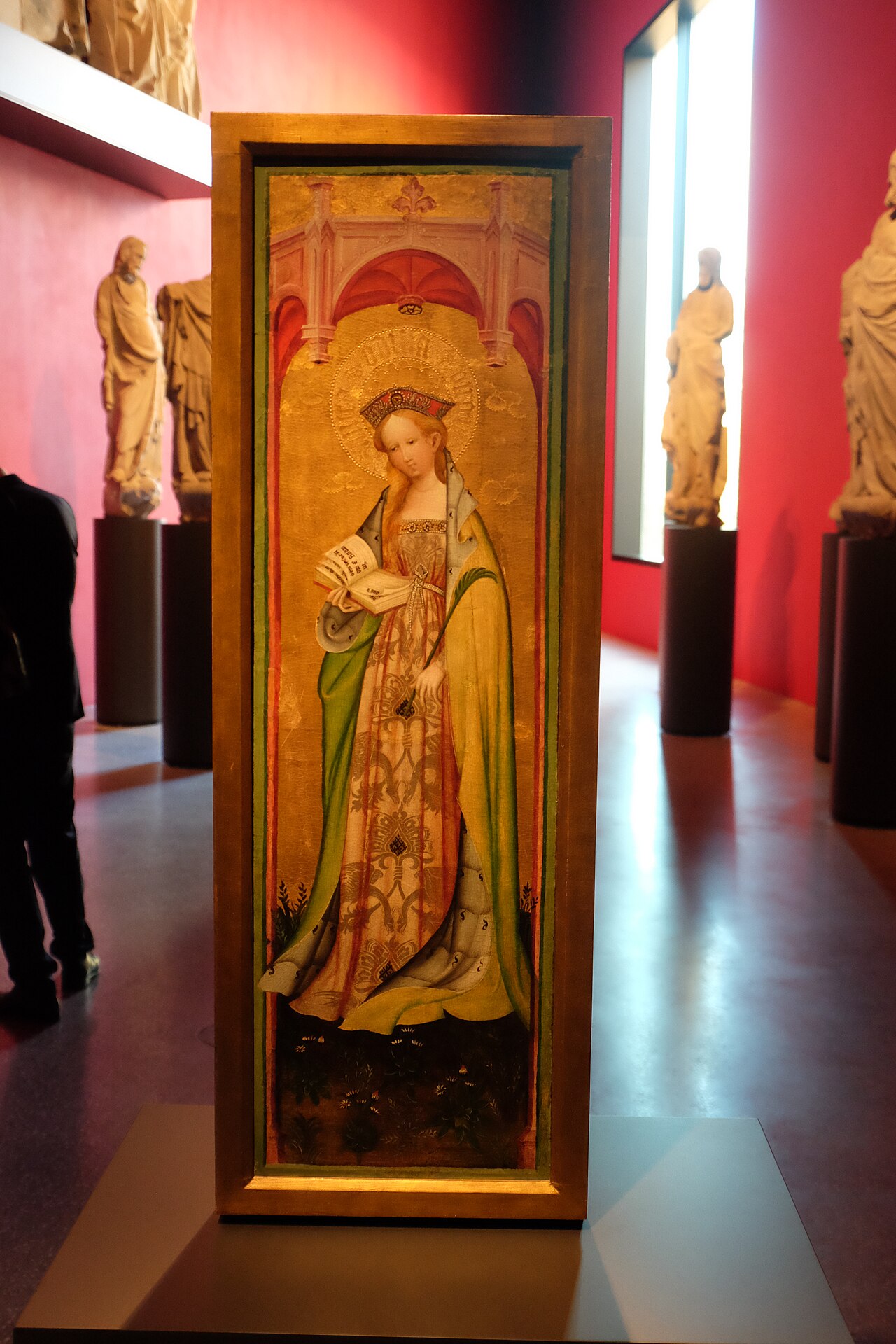 St Odilia from St Walburgis Church in Soest, wing of a tabernacle by Conrad von Soest