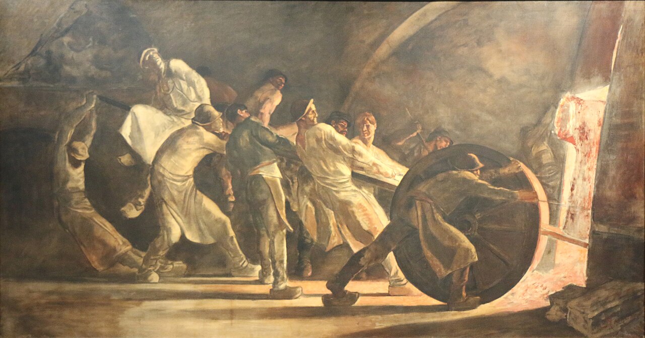 Removal of a Broken Crucible by Constantin Meunier